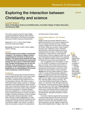 Exploring the Interaction Between Christianity and Science