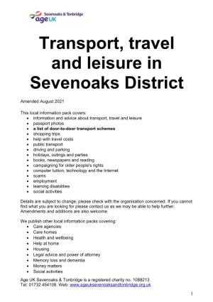Transport, Travel and Leisure Sevenoaks.Pdf