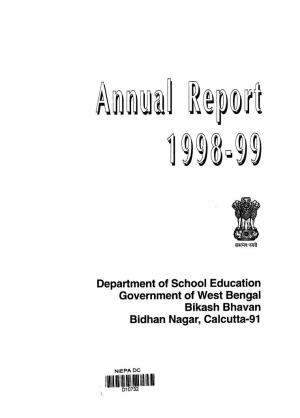 Department of School Education Government of West Bengal Bikash Bhavan Bidhan Nagar, Calcutta-91