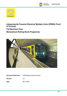 IPEMU) Proof of Concept Full Business Case Merseytravel Rolling Stock Programme