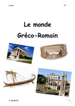Le Monde Gréco-Romain