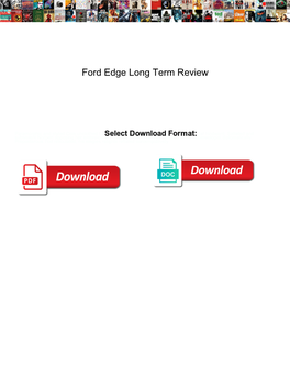 Ford Edge Long Term Review