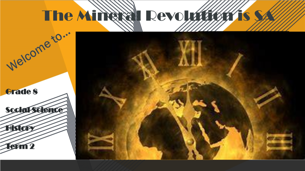 The Mineral Revolution Is SA