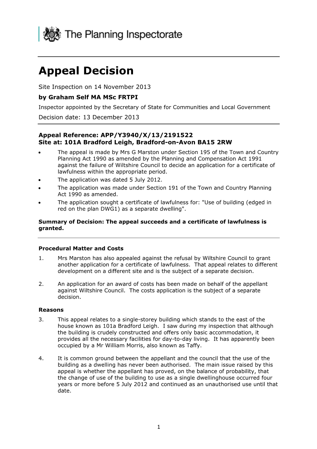 Appeal Decision