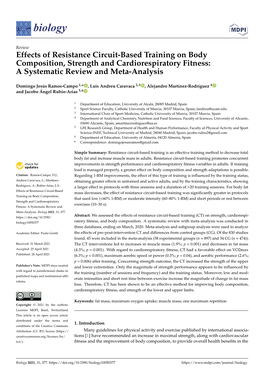 Effects of Resistance Circuit-Based Training on Body Composition, Strength and Cardiorespiratory Fitness: a Systematic Review and Meta-Analysis