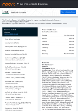 A1 Bus Time Schedule & Line Route