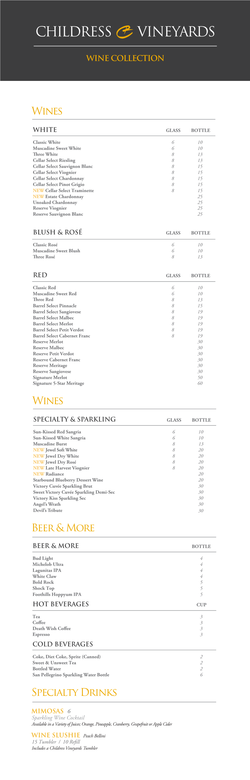 2020 Bistro Wine List Fall