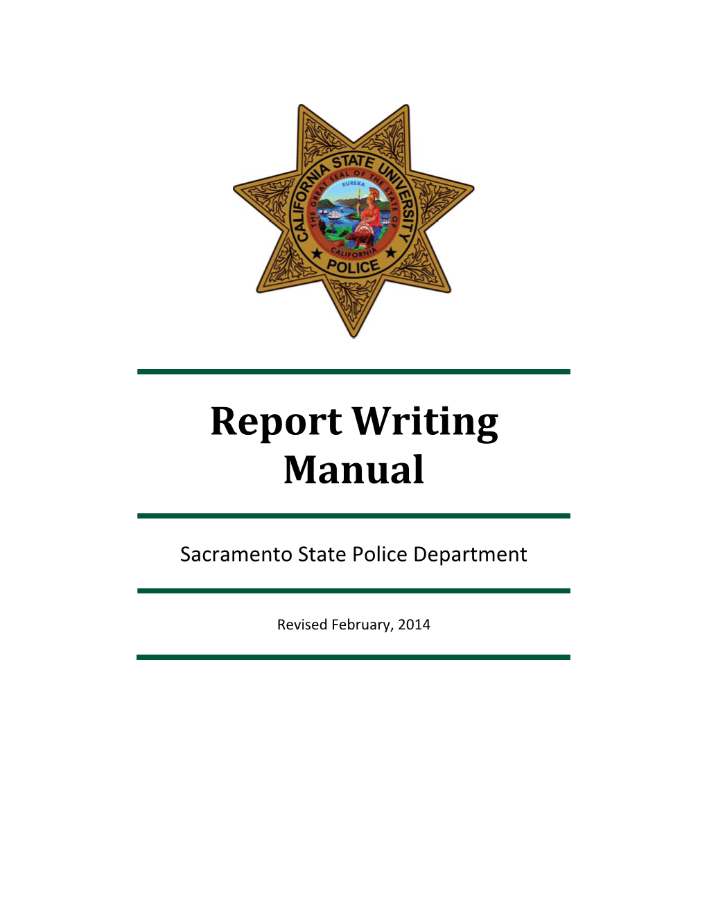 Report Writing Manual