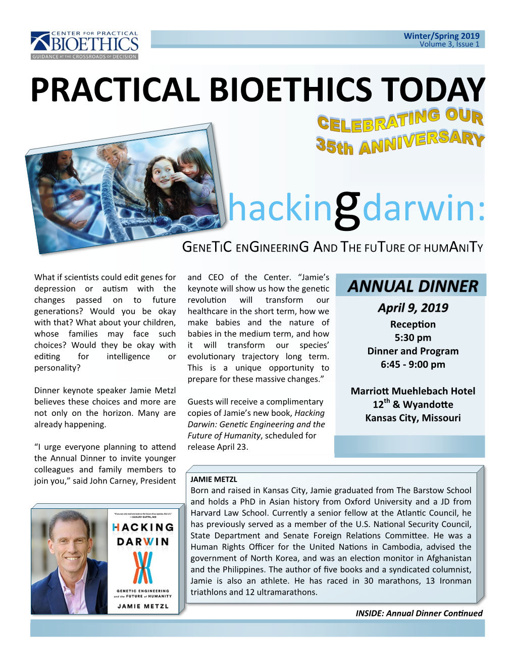 Bioethics Newsletter Winter-Spring 2019