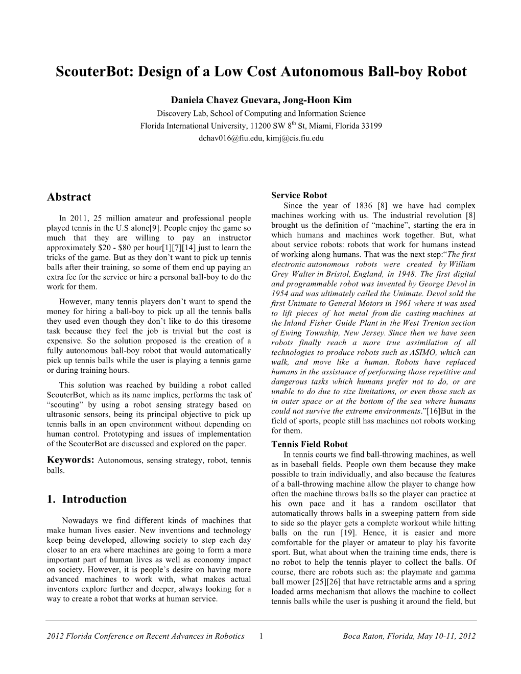 Design of a Low Cost Autonomous Ball-Boy Robot