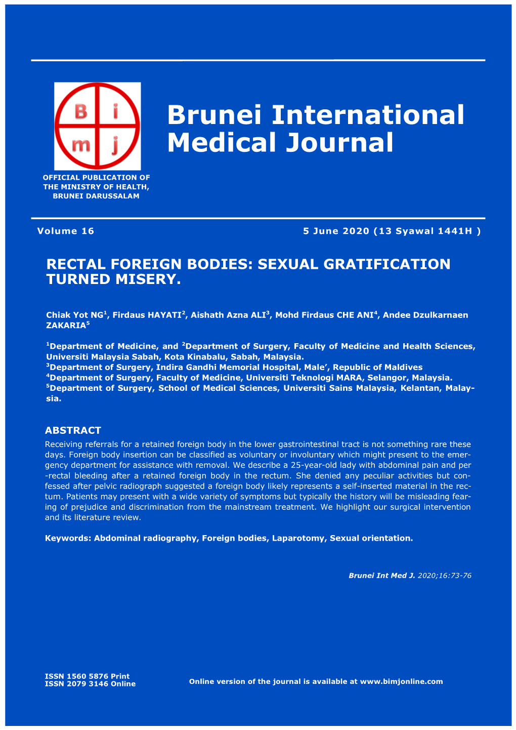 Brunei International Medical Journal
