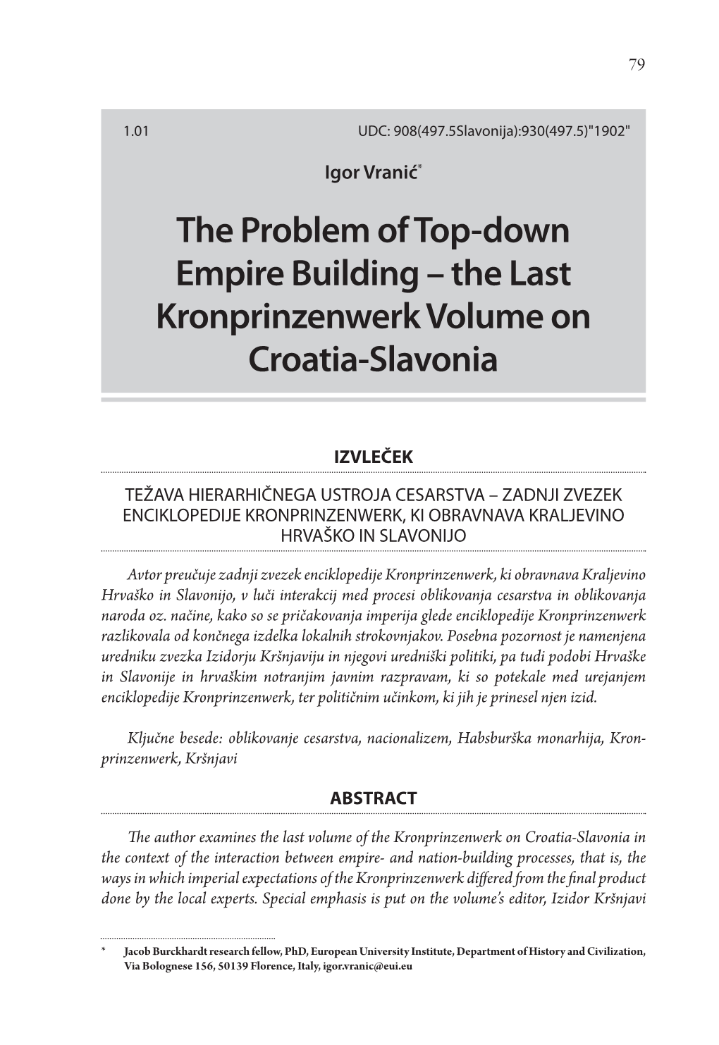 The Last Kronprinzenwerk Volume on Croatia-Slavonia