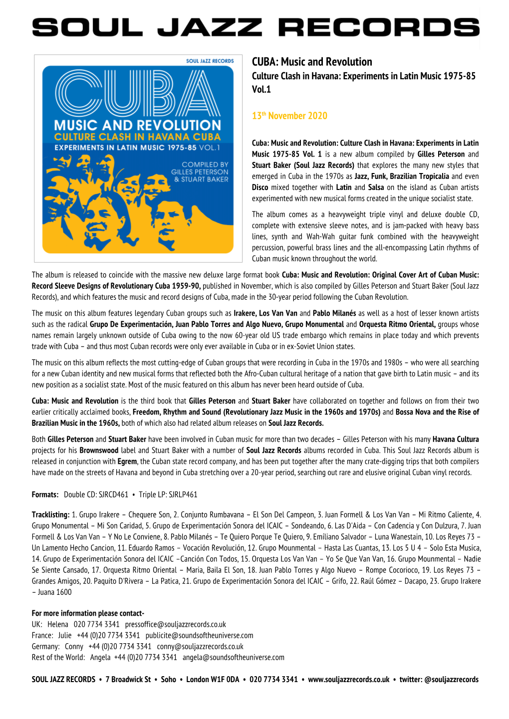 CUBA: Music and Revolution Culture Clash in Havana: Experiments in Latin Music 1975-85 Vol.1