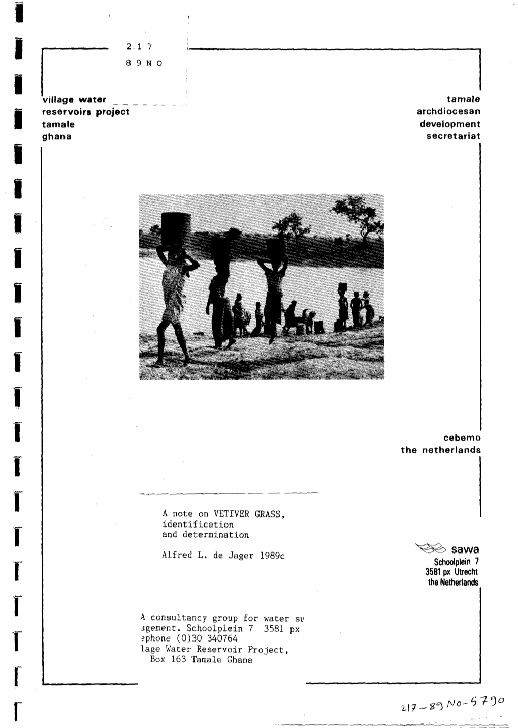 2.1 7 8 9 N O Village Water Reservoirs Project Tamale Ghana Tamale Archdiocesan Development Secretariat Cebemo the Netherlands A