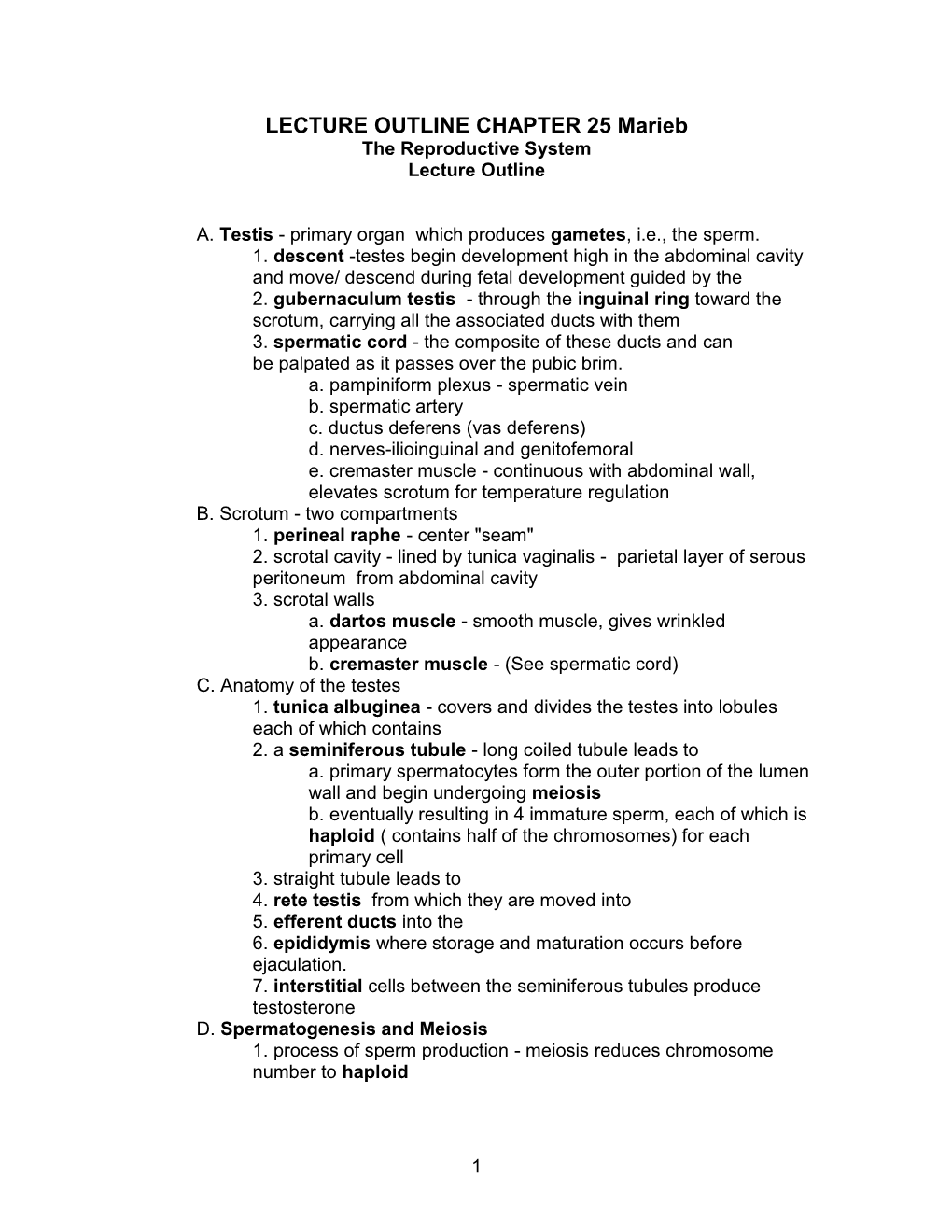 Chapter 25 Reproductive System