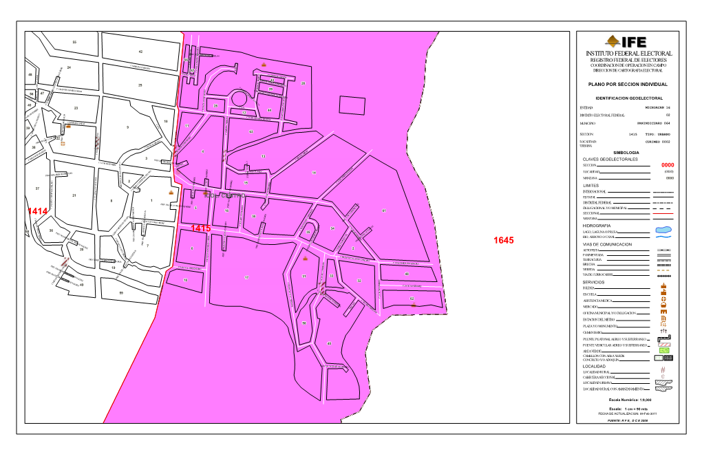 Instituto Federal Electoral 56 Registro Federal De Electores C Mariano Paredes 24 C Mariano Arista Coordinacion De Operacion En Campo