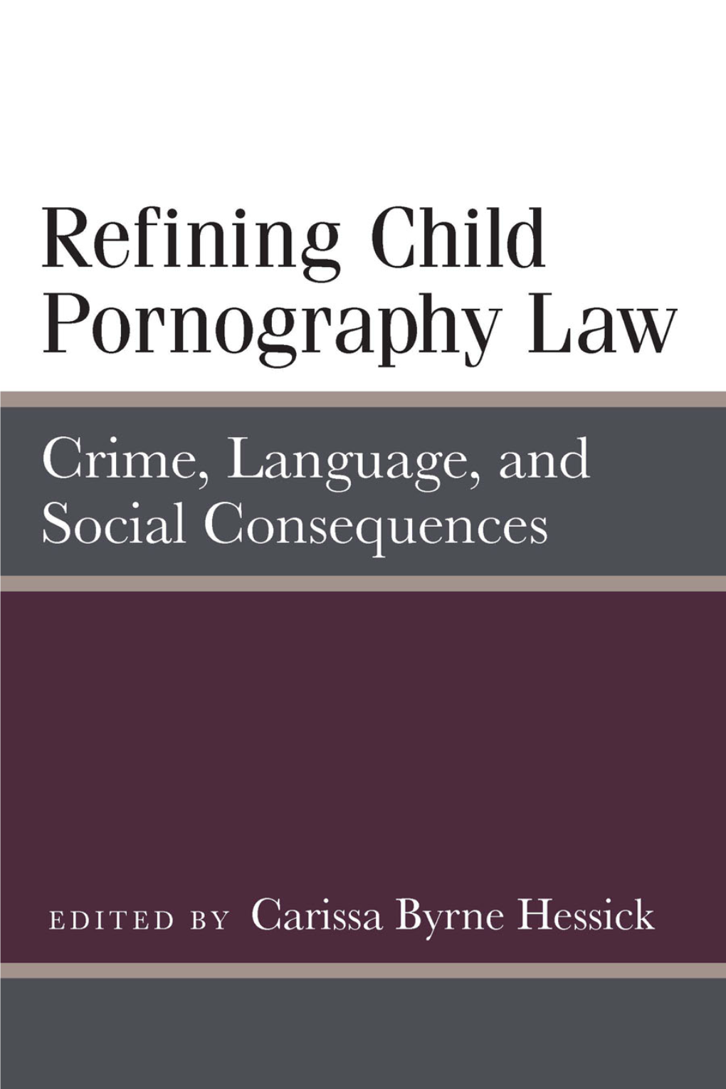 Refining Child Pornography Law