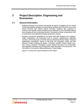 3 Project Description, Engineering and Economics