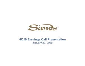 4Q19 Earnings Call Presentation January 29, 2020 Forward Looking Statements