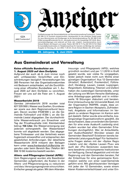 Aus Gemeinderat Und Verwaltung