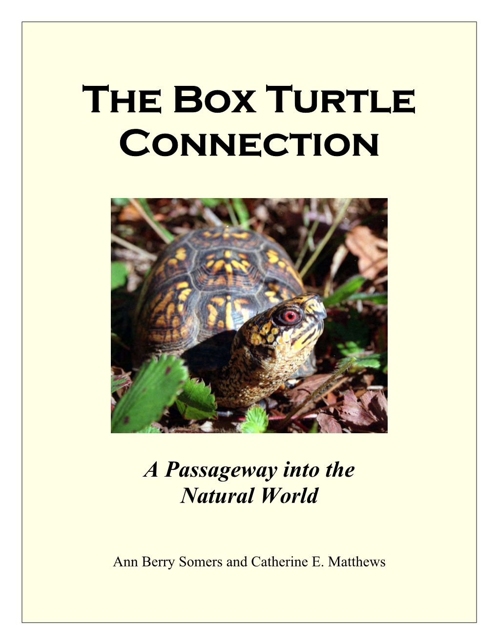 The Box Turtle Connection: a Passageway Into the Natural World