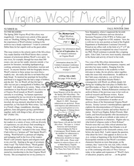 Virginia Woolf Miscellany, Issue 66, Fall 2004