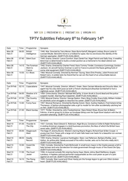 TPTV Subtitles February 8Th to February 14Th