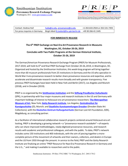 PREP Washington, D.C. Press Release