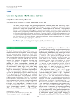 Genomics of Pear and Other Rosaceae Fruit Trees