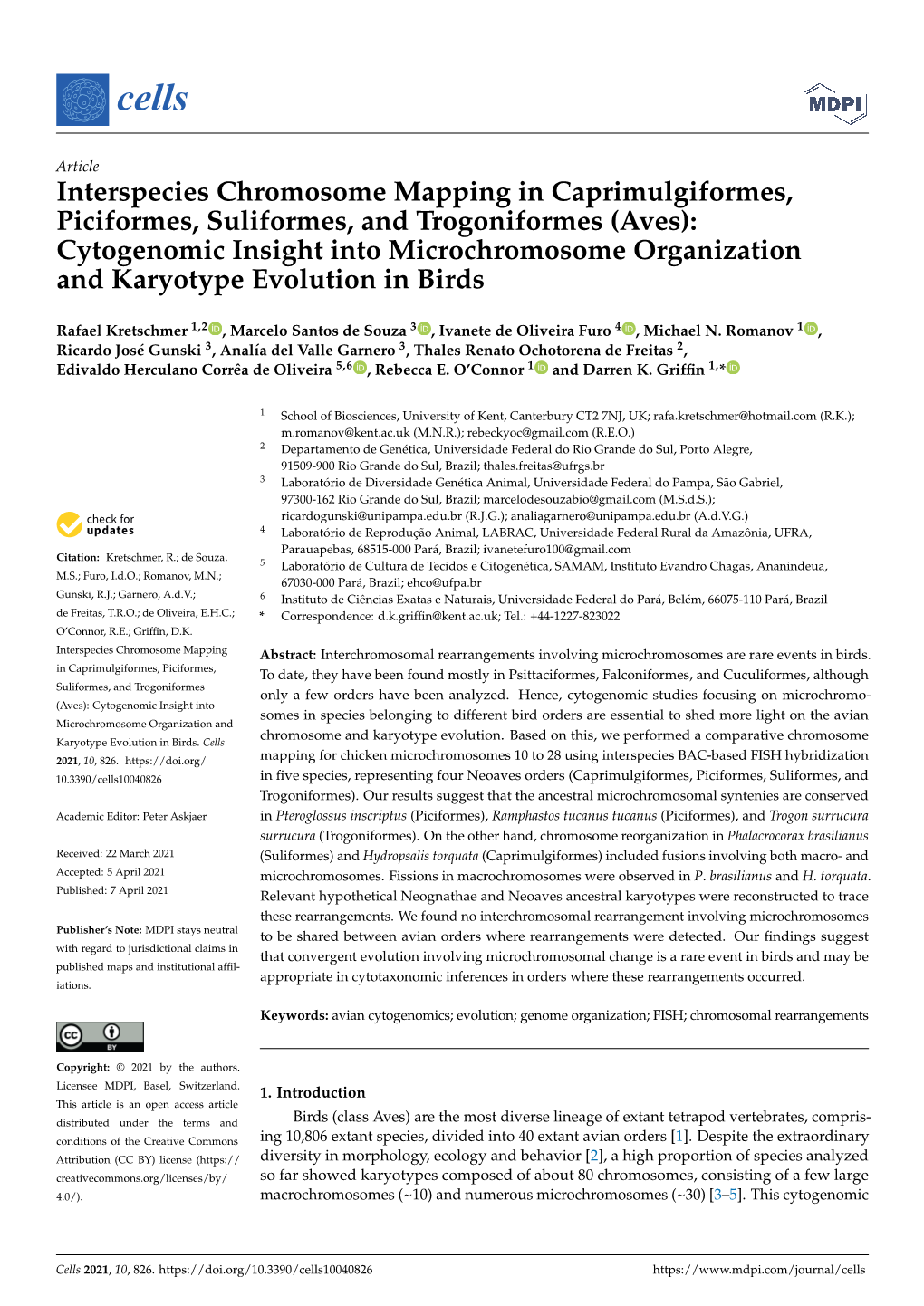 Interspecies Chromosome Mapping in Caprimulgiformes