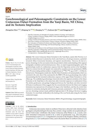 Geochronological and Paleomagnetic Constraints on the Lower Cretaceous Dalazi Formation from the Yanji Basin, NE China, and Its Tectonic Implication