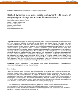 180 Years of Morphological Change in the Outer Thames Estuary