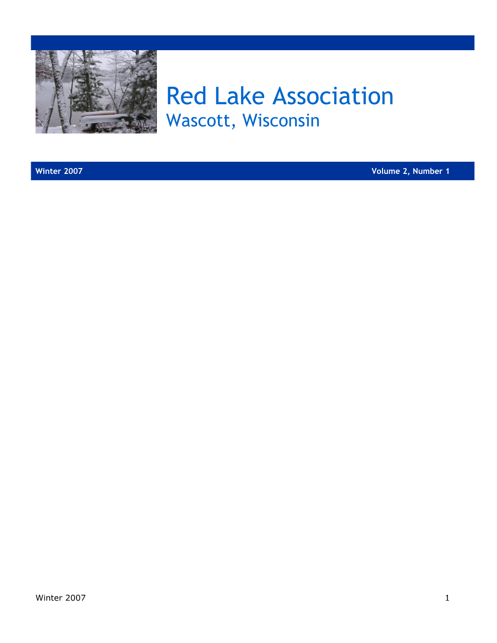 Red Lake Association News