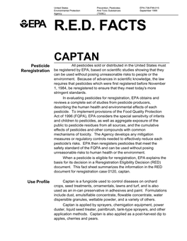 Fact Sheet for Captan
