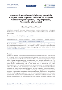 Intraspecific Variation and Phylogeography of The