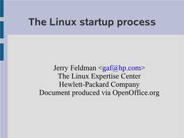 The Linux Startup Process