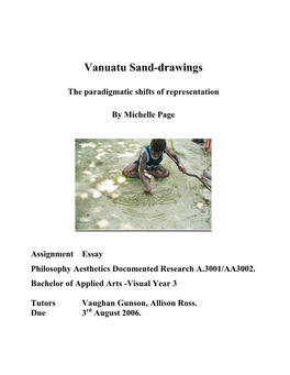 Vanuatu Sand-Drawings