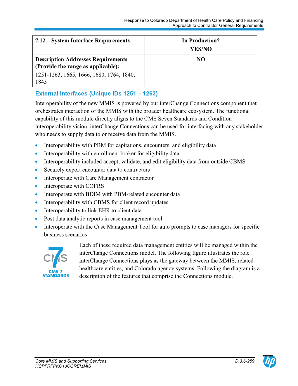 7.12 – System Interface Requirements in Production?