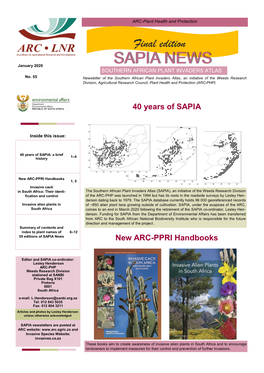 SAPIA NEWS No. 55, January 2020 Page 2