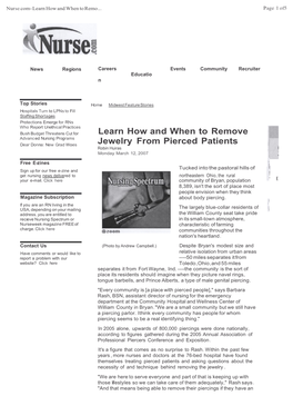 Learn How and When to Remove Jewelry from Pierced Patients