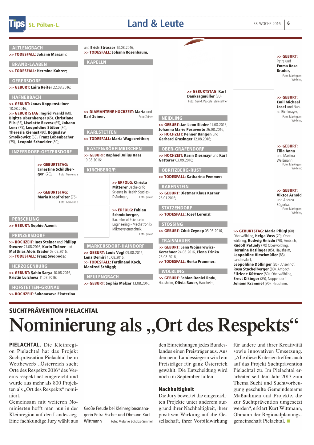 Nominierung Als „Ort Des Respekts“