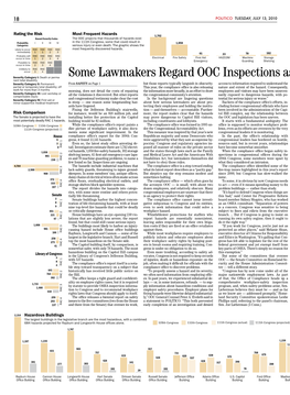 Some Lawmakers Regard OOC Inspections As Intrusive