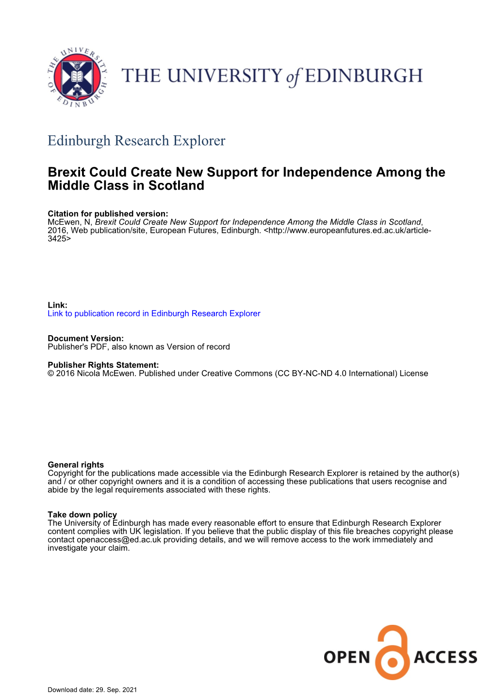 Edinburgh Research Explorer