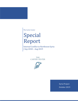 Special Report: Internal Conflict in Northwest Syria