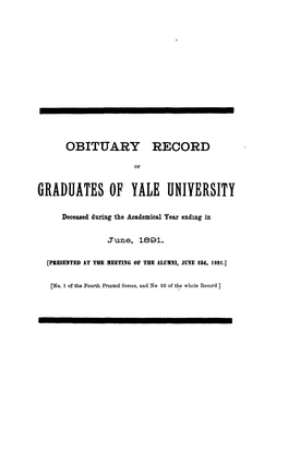 1890-1891 Obituary Record of Graduates of Yale University