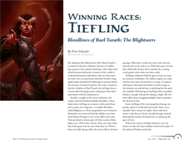Winning Races: Tiefling Bloodlines of Bael Turath: the Blightseers