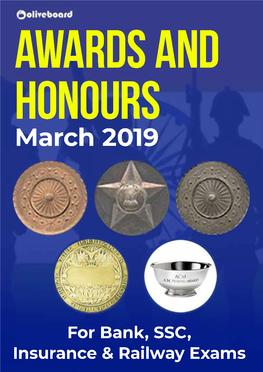 Awards & Honours (March 2019)