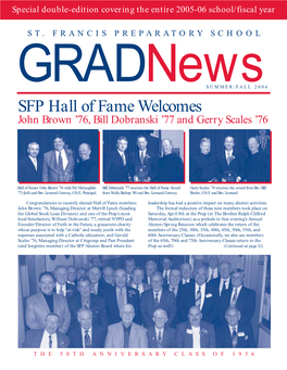 SFP Hall of Fame Welcomes John Brown ’76, Bill Dobranski ’77 and Gerry Scales ’76