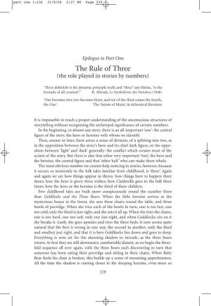 The Rule of Three (The Role Played in Stories by Numbers)