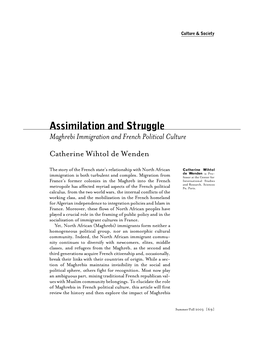 Assimilation and Struggle Maghrebi Immigration and French Political Culture Catherine Wihtol De Wenden